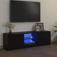 TV-Schrank mit LED-Leuchten Schwarz 120x30x35,5 cm von LONGZIMING