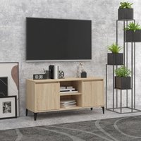 TV-Schrank mit Metallbeinen Sonoma-Eiche 103,5x35x50 cm von LONGZIMING