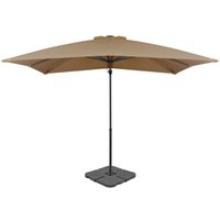 Sonnenschirm mit Schirmständer Taupe von LONGZIMING
