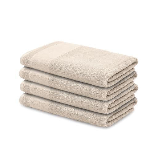 LOOKS BY WOLFGANG JOOP 4X Handtuch 50x100 cm – 100% Baumwolle Luxus Handtücher mit Aufhänger & Logostick, 4er Set Handtücher beige LOOKS BY WOLFGANG JOOP 4X Handtuch 50x100 cm – 100% Baumwolle Luxus Handtücher mit Aufhänger & Logostick, 4er Set Handtücher beige von LOOKS BY WOLFGANG JOOP