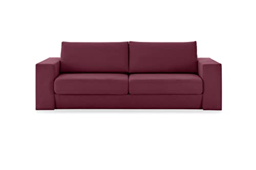 LOOKS by Wolfgang Joop Looks V-2 Designer Sofa mit Hockern und Regal, 2 Sitzer Couch, Funktionssofa, rot, Sitzbreite 200 cm von LOOKS by Wolfgang Joop