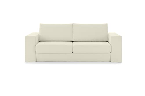LOOKS by Wolfgang Joop Looks V-2 Designer Sofa mit Hockern und Regal, 2 Sitzer Couch, Funktionssofa, weiß, Sitzbreite 180 cm von LOOKS by Wolfgang Joop