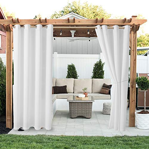 LORDTEX Leinen-Optik Indoor/Outdoor Vorhänge 132 x 213 cm, weiß, 2er Set, Paneele - Wasserdicht, Privatsphäre, Sonne blockierend, mit Struktur für Terrasse, Pergola, Veranda, Deck, Lanai, und Cabana LORDTEX Leinen-Optik Indoor/Outdoor Vorhänge 132 x 213 cm, weiß, 2er Set, Paneele - Wasserdicht, Privatsphäre, Sonne blockierend, mit Struktur für Terrasse, Pergola, Veranda, Deck, Lanai, und Cabana von LORDTEX