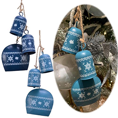 LS-LebenStil 2X Deko-Objekt Kuh-Glocken 6 Glöckchen Winter Christbaum-Hänger Nostalgie von LS-LebenStil