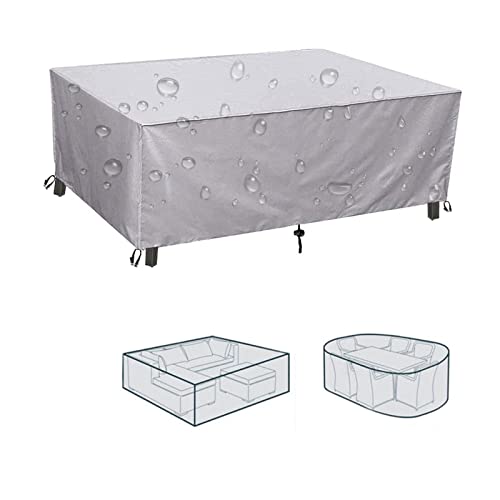 Abdeckhaube Gartenmöbel 280x210x75cm Quadratisch Lounge Abdeckung Wasserdicht Abdeckplane für Gartenmöbel Winterfest Balkonmöbel Abdeckung 420D Oxford Tischabdeckung von LSYALUCK