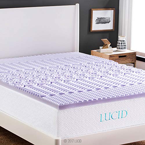 LUCID 2 Inch 5 Zone Lavender Memory Foam Mattress Topper - Twin von LUCID