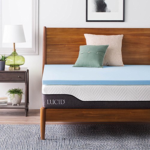 Lucid 5,1 cm Matratzenauflage Twin – Gel Infused Memory Foam – Memory Foam Matratzenauflage Twin – Belüftetes Design – CertiPur zertifiziert von LUCID