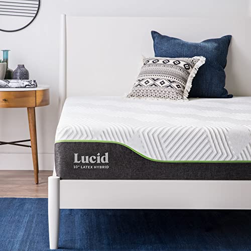 LUCID Hybrid Latex Matratze, H3, 25cm hoch – Taschenfederkernmatratze mit Gel Memory Foam & elastischem Latexschaum – Öko-Tex – Federkernmatratze, 140x200 cm von LUCID