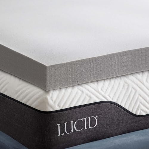 LUCID Memory Foam Matratzen Topper 180x200cm mit Bambuskohle, 10 cm dicke Matratzenauflage 180 x 200 cm von LUCID