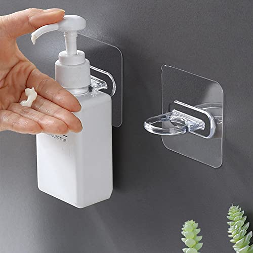 LUCKKY 10PCS Multifunktionale Rundhaken,Selbstklebende Wandhalterung Transparent Wasserdicht,Haken Selbstklebend Handtuchhaken,Wiederverwendbar Wandhaken,Badezimmer Haken für Küche Bad,Magische Haken von LUCKKY