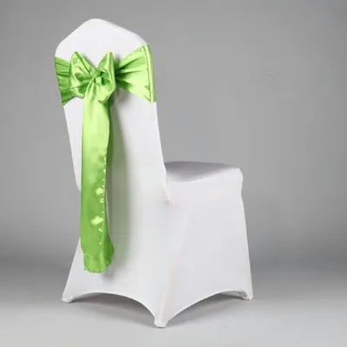 LUHYSU 17,8 x 274,3 cm Bankett-Hochzeitsstuhl-Schärpe aus Poly-Krawattenschleife für Event-Party-Hotel-Dekoration, Grün, 100 Stück von LUHYSU