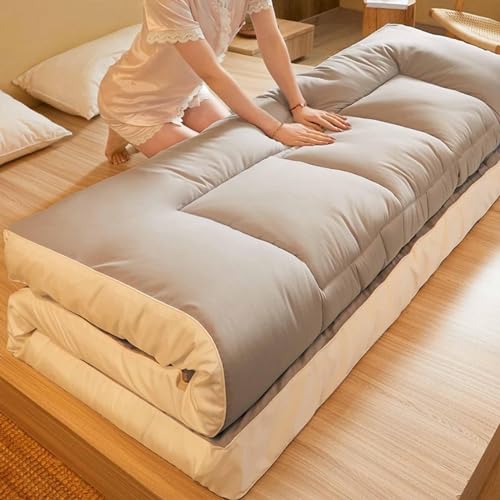 LUIVZD Japanese Floor Mattress Futon Mattress for Floor Mattress, Easy to Store and Portable Suitable for Indoor and Outdoor (Color : Gentleman Gray, Size : 90x200cm(35 * 79inch)) von LUIVZD