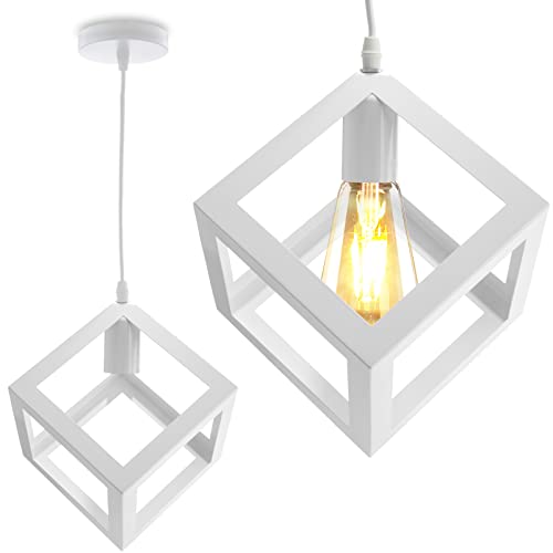 Lumiled Pendelleuchte Hängelampe Pendellampe verstellbar 1 flammig industrial Retro Hängeleuchte aus Metall Esstischlampe weiß Drahtleuchte Lampe Esstisch Wohnzimmerlampe hängend E27 Fassung Lumiled Pendelleuchte Hängelampe Pendellampe verstellbar 1 flammig industrial Retro Hängeleuchte aus Metall Esstischlampe weiß Drahtleuchte Lampe Esstisch Wohnzimmerlampe hängend E27 Fassung von Lumiled