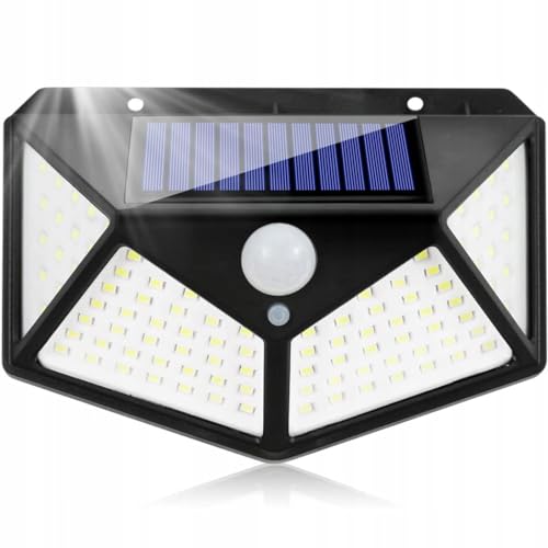 LUMILED Solarlampe für Außen mit Bewegungsmelder 100 LED 3 Modi 270° Solar Wandleuchte Aussen IP65 wasserdicht Solarlicht Solarleuchte für Garten Sicherheitswandleuchte Wandlampe Außenleuchte von LUMILED