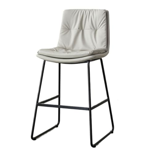 LUOQIANDEBB Bar StüHle Leichter Luxus-Barstuhl for Zuhause, Hoher Hocker, Moderner, Einfacher Barstuhl Mit Rückenlehne, Internet-Stuhl, Promi-Rezeptionsstuhl Bar Chair (Color : White, Size : B) von LUOQIANDEBB