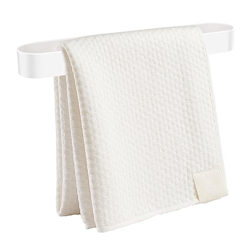Aluminium Handtuchhalter, 30 cm, Handtuchhalter Ständer Selbstklebend und mit Schrauben Wandmontage Handtuchhalter für Badezimmer Küche (Weiß) von LUTER