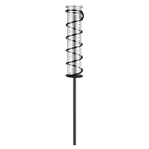 LUTER 17cm Regenmesser für Garten, Regenmesser Glas mit Glas Ersatzrohr zum Messen des Niederschlags für die Dekoration von Rasenlandschaften im Freien von LUTER