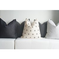 5 Schwarze Boho Kissen-Set, Beige Sofa-Kissen, Dekorative Kissen, Wohnkultur, Dekor Texturierte Kissenbezug Set, Lendenkissen, Kleine Lendenwirbel von LUVTEXTILES