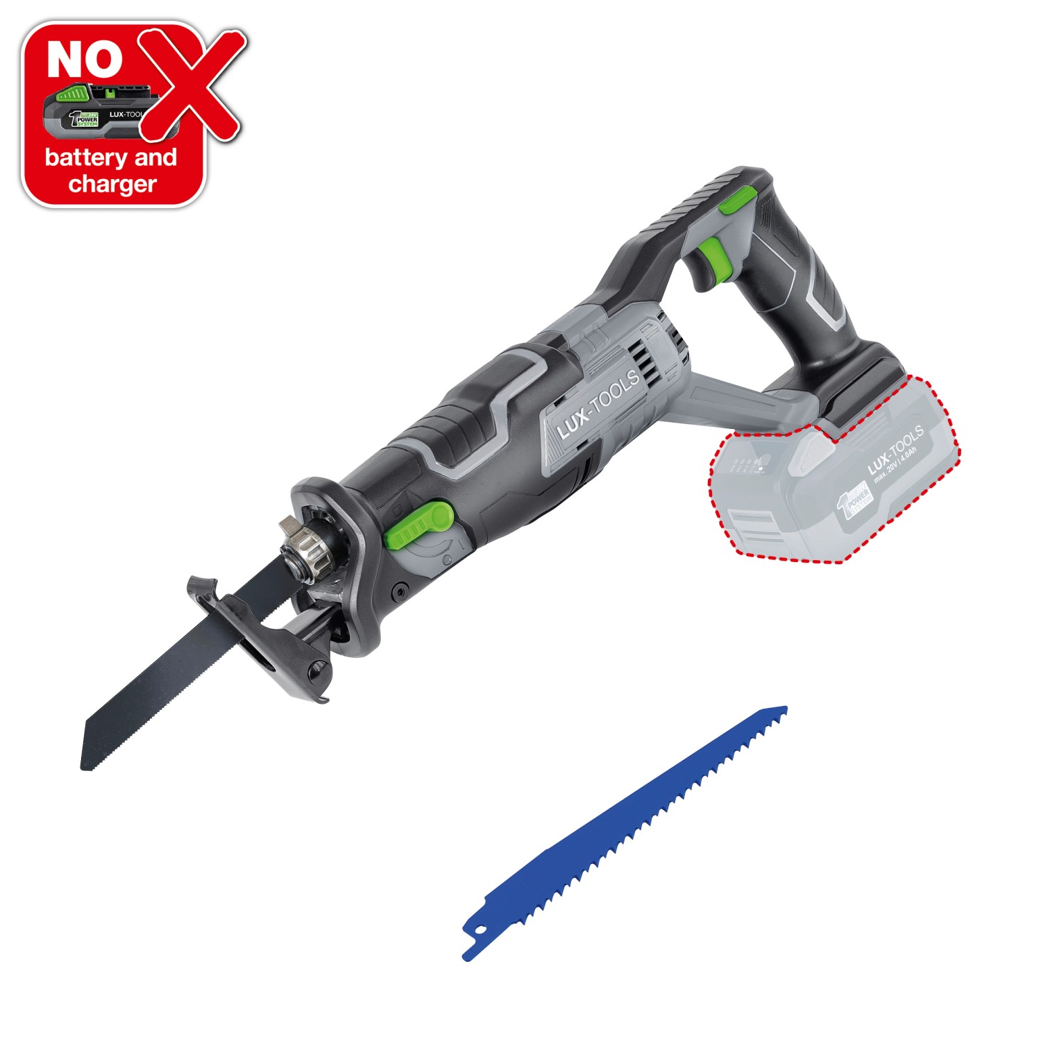 LUX Akku-Säbelsäge 1 PowerSystem A-SB-20/115 LUX Akku-Säbelsäge 1 PowerSystem A-SB-20/115 von LUX-TOOLS
