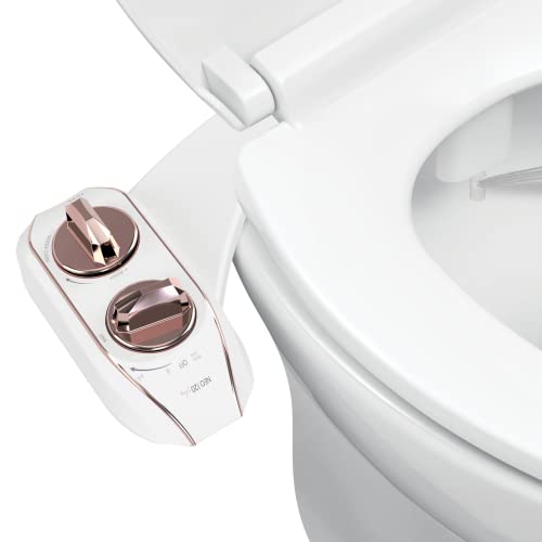 LUXE Bidet NEO 120 Plus – Nur patentierter Bidet-Aufsatz für WC-Sitz, innovative Scharniere zum Reinigen, Einschieben, einfache Installation, fortschrittliche 360°-Selbstreinigung, Einzeldüse, von Luxe Bidet