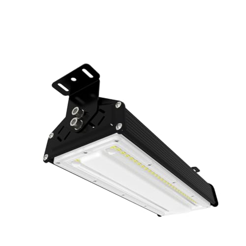 LUXULA LED Hallenleuchte High-Bay Hallenstrahler mit Marken-LEDs - 50W 6000lm - 5000K Neutralweiß Tageslicht - IP65 IK08 - linear - Industrielampe Werkstatt Lager von LUXULA