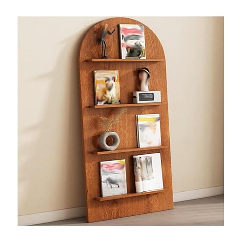 LVLDAWA Bücherregal, Industrielle Offene Bücherregale Mit Stauraum, Holzregale Zur Aufbewahrung Von Büchern Für Klassenzimmer, Arbeitszimmer, Schlafzimmer(Brown-A,40x90cm-D) von LVLDAWA