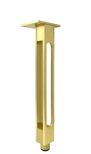 LVSELINGI 4 Stück Metall-Möbelbeine verstellbar for Ersatz-Couchtischfüße, Unterstützung for Badezimmerschrank, Nachttisch, Stuhl, Sofafuß, 20–30 cm Cheerfully(Color:Gold-20cm-4pcs) von LVSELINGI