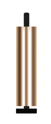 LVSELINGI 4 Stück Möbelbeine aus Metall, 6–30 cm, Schwarze Aluminiumlegierung, verstellbare Beine for Waschmaschine, Schrank, TV-Ständer, Sofa, Ersatzfüße Cheerfully (Color : 4pcs-Gold-12cm) von LVSELINGI