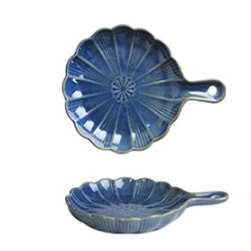 Auflaufform Keramik Schüsselplatte Mikrowellenofen Special Bowl Keramik Backware Reisplatte für Kochen, Küche(Blau) von LVUNZJCA