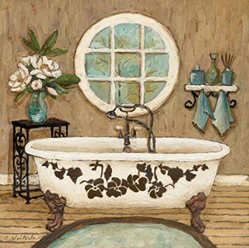 LWLFC Diamond Painting Badewanne Badezimmer Diamond Painting Set Full Kinder,Diamant Painting Bilder Erwachsene, Daiments Painting Anfänger,5D Diamant Painting Full Home Decor Art und Crafts 30X40Cm von LWLFC