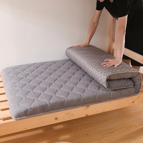 LXBche Japanische Tatami-Matte Baumwoll-Futon-Kissen, aufrollbare Matratze, atmungsaktives Boden-Liege-Gästebett, faltbare Liege, Gästebett, Camping-Couch, Studentenwohnheim-Bett(Color:4,Size:1.0*2.0m von LXBche