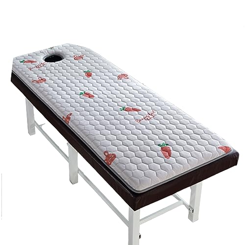 LXJDDLD Schönheitssalon-Bettmatratze Mit Atemloch,Massagetisch Lash Bett Matratzenauflage Memory Foam,Trapezförmige Hauptbadekurort-Bett-Matratzen-Auflage,Ohne Bett,Cute,60x180cm 4cm von LXJDDLD