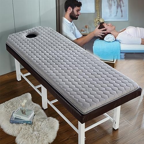 LXJDDLD Schönheitssalon-Bettmatratze Mit Atemloch,Massagetisch Lash Bett Matratzenauflage Memory Foam,Trapezförmige Hauptbadekurort-Bett-Matratzen-Auflage,Ohne Bett,Grau,60x180cm 6cm von LXJDDLD