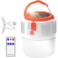 Camping-Laterne, led, wiederaufladbar, Solar/USB, tragbare Lampe mit Fernbedienung, IP45, wasserdicht, 2200 mAh, Powerbank, Hängelampe für Wandern, von LYCXAMES