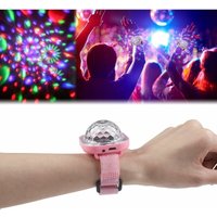 Disco-Licht, Sternenprojektor-Licht, Party-Ball-Lichter, Disco-Uhr für Kinder, Mini-LED-Nachtlicht mit Farbwechsel (Rosa) von LYCXAMES