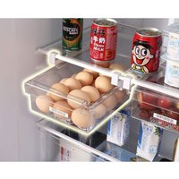 Lycxames - Kühlschrank-Organizer, Schubladen-Organizer, einzigartiges Design, verschiebbarer Kühlschrank-Behälter, Aufbewahrungsbox, Heim-Organizer, von LYCXAMES