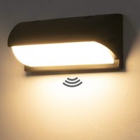 18W Außenwandleuchte mit Bewegungssensor, 3000K Warmweiß Außenwandleuchte IP65 Radar Außenlampe Wandleuchte für Straßen, Gärten, Terrassen, Garagen von LYCXAMES