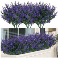 Lycxames - Künstliche Lavendelblüten, künstliche Blumenstrauß-Dekoration, künstliche Kunstpflanzen für drinnen und draußen, Hochzeit, von LYCXAMES