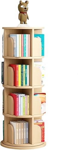LYFDPN Schränke 360 ​​° drehbares Bücherregal, einfache Demontage, Bücherregale, einfaches Studenten-Eck-Bücherregal für Schlafzimmer, Kommode oder Waschtisch (50.5 * 129cm) von LYFDPN