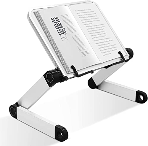 LYFETC Buch Ständer Lesepult Bett,Ergonomischer Verstellbarer kochbuchhalter,Buchhalter Bett mit flexiblen Büroklammern,Leseständer von LYFETC