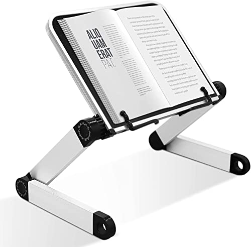 Buch Ständer Lesepult Bett,Ergonomischer Verstellbarer kochbuchhalter,buchhalter bett mit flexiblen Büroklammern,Leseständer von LYFETC