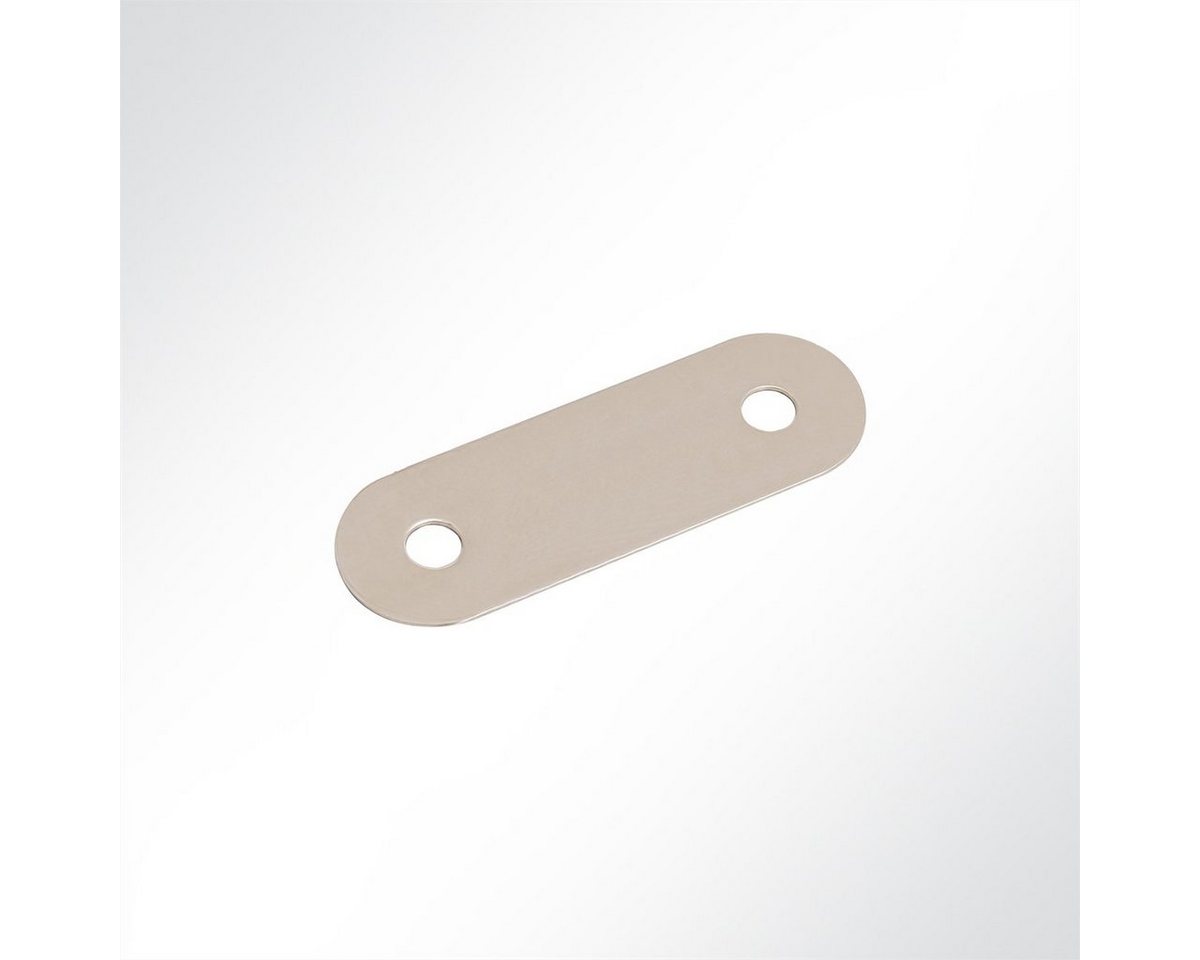 LYSEL® Türriegel Gegenplatte Messing vernickelt für Drehverschlüsse, (1-tlg) von LYSEL®