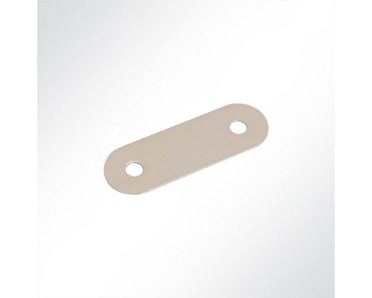 LYSEL® Türriegel Gegenplatte Messing vernickelt für Drehverschlüsse, (10-tlg) von LYSEL®