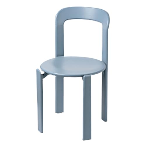 LYXXJRYBHD Esszimmer Stühle, Schwarzer Stuhl, Moderner Esszimmerstuhl, Stapelbare Stühle, für Küche, Hinterhof, Rasenbistro (Color : Gray Blue) von LYXXJRYBHD