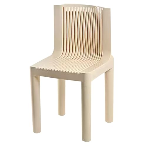 LYXXJRYBHD Plastikstuhl, Esszimmerstühle, Stapelbare Stühle, Hohlgeschnitztes Design, Barstuhl, Stuhl für Küche, Wohnzimmer (Color : Milky White) von LYXXJRYBHD