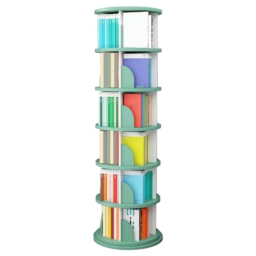 LYXXJRYBHD Rotierendes Bücherregal, Bücherregale Mit 5 Regalen, Book Shelves Für Kinder Und Erwachsene, Für Klassenzimmer, Bibliothek, Arbeitszimmer, Schlafzimmer(Blue,X-Large) von LYXXJRYBHD