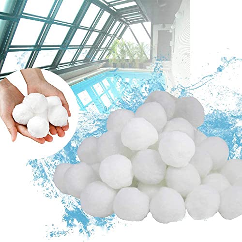 LZQ Filterbälle Filter Balls Filtermaterial 2100g ersetzen 75 kg Filtersand Sandfilteranlage für Pool Sandfilter, Weiß von LZQ