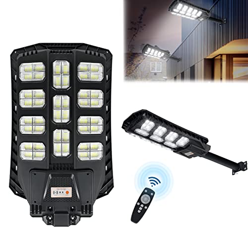 LZQ Solarlampen für Außen mit Bewegungsmelder und Fernbedienung Straßenlaternen 400W Solar Aussenleuchte Straßenlampe, 1056 LEDs 3 Modi IP65 Wasserdichte für Outdoor Garten Wege Hof LZQ Solarlampen für Außen mit Bewegungsmelder und Fernbedienung Straßenlaternen 400W Solar Aussenleuchte Straßenlampe, 1056 LEDs 3 Modi IP65 Wasserdichte für Outdoor Garten Wege Hof von LZQ