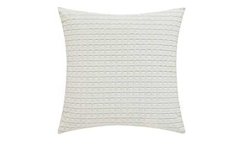 La Vida Deko-Kissen in Creme, kuscheliger Kissen-Bezug mit Reißverschluss inkl. weicher Füllung für Sofa, Sessel oder Bett, hohe Qualität, 45x45cm, quadratisch 100% Polyesterfüllung, 450g von La Vida