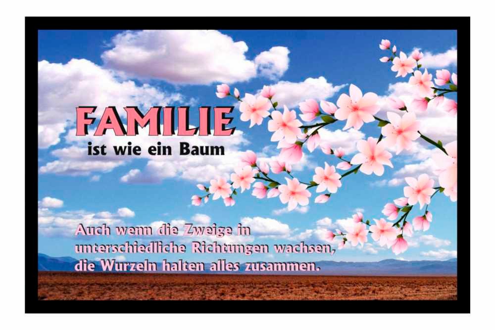 Fußmatte Schmutzfangmatte Familie ist wie ein Baum F714, Ladreas, 60x40 von Ladreas